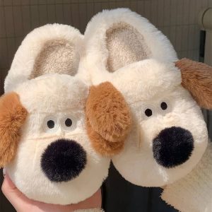 Chausson chien en peluche