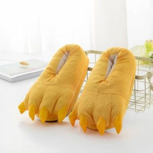 Chausson jaune dinosaure