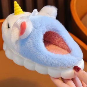 Chausson licorne bleu