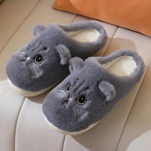 Chausson peluche chat