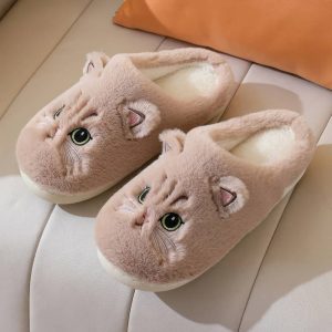 Chausson peluche chat