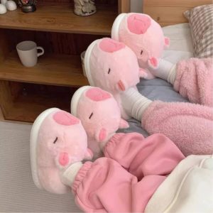 Chaussons capybara rose