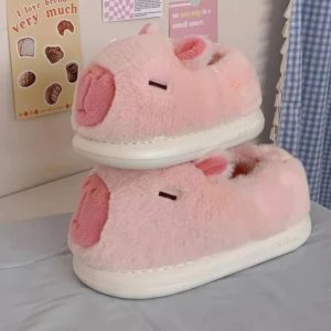 Chaussons capybara rose