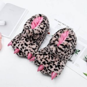 Chaussons léopard femme