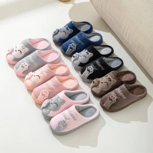 Chaussons motif chat