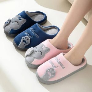 Chaussons motif chat