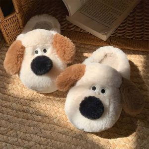 Chaussons motif chien