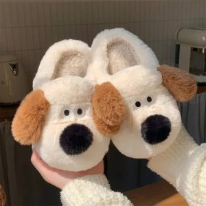 Chaussons motif chien