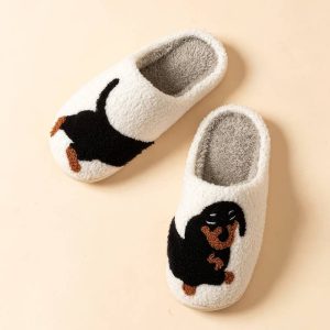 Chaussons motif Teckel