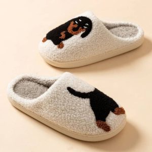 Chaussons motif Teckel