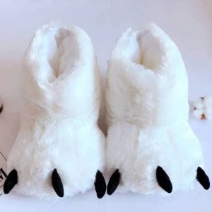 Chaussons ours blanc
