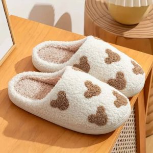 Chaussons peluche ours