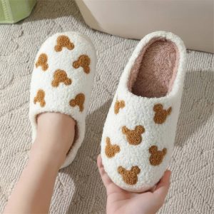 Chaussons peluche ours