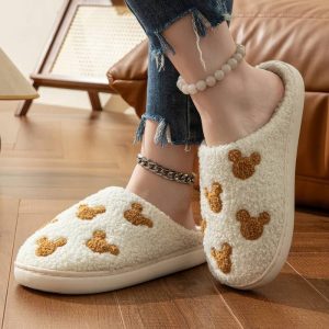 Chaussons peluche ours
