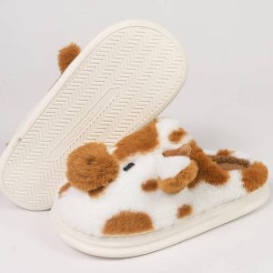 Chaussons vache marron