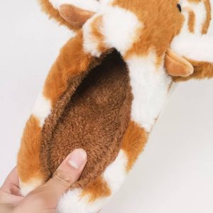 Chaussons vache marron