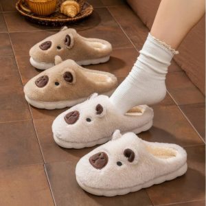 Pantoufle capybara en fourrure