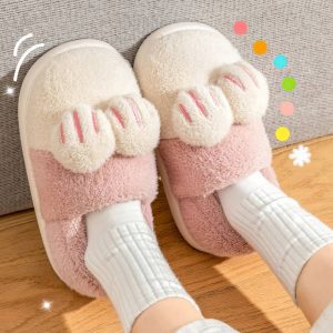 Pantoufle chat femme