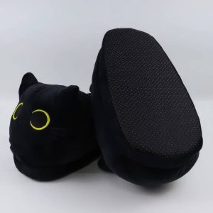 Pantoufle chat noir