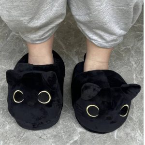 Pantoufle chat noir