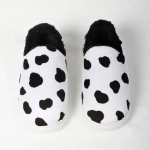 Pantoufle motif vache