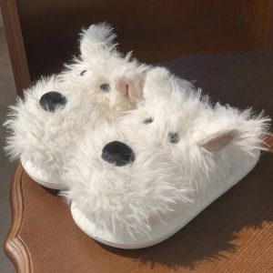 Pantoufle peluche chien