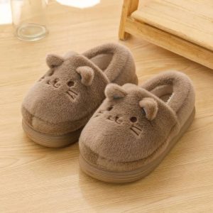 Pantoufle tête de chat