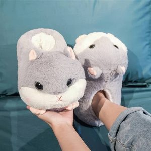 Chausson hamster gris