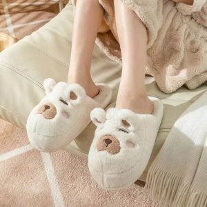 Chausson petit ours brun