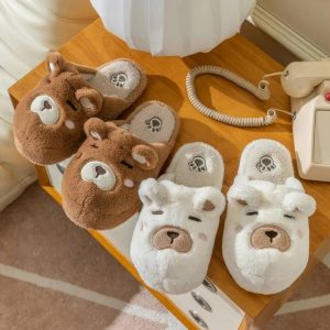 Chausson petit ours brun