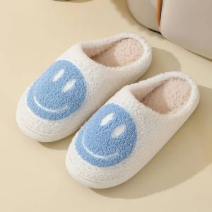 Chausson smiley bleu